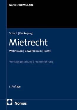 Abbildung von Schach / Riecke | Mietrecht | 5. Auflage | 2025 | beck-shop.de