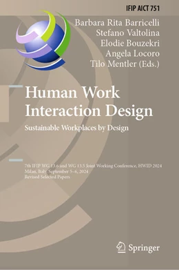 Abbildung von Barricelli / Valtolina | Human Work Interaction Design. Sustainable Workplaces by Design | 1. Auflage | 2025 | beck-shop.de