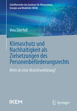 Abbildung von Dörrfuß | Klimaschutz und Nachhaltigkeit als Zielsetzungen des Personenbeförderungsrechts | 1. Auflage | 2025 | beck-shop.de