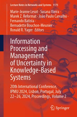 Abbildung von Lesot / Vieira | Information Processing and Management of Uncertainty in Knowledge-Based Systems | 1. Auflage | 2025 | beck-shop.de