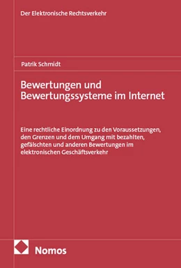 Abbildung von Schmidt | Bewertungen und Bewertungssysteme im Internet | 1. Auflage | 2025 | beck-shop.de