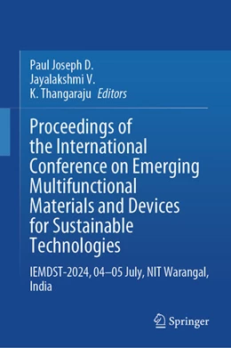 Abbildung von Joseph D. / V. | Proceedings of the International Conference on Emerging Multifunctional Materials and Devices for Sustainable Technologies | 1. Auflage | 2025 | beck-shop.de