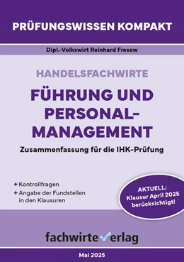 Abbildung von Fresow | Handelsfachwirte: Führung und Personalmanagement | 11. Auflage | 2025 | beck-shop.de