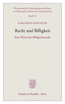 Abbildung von Muscheler | Recht und Billigkeit | 1. Auflage | 2025 | beck-shop.de