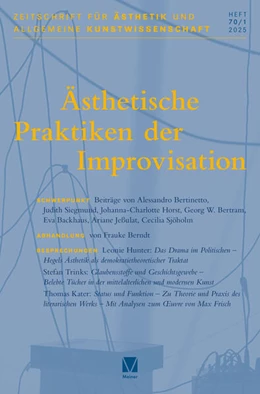 Abbildung von Theisohn / Schmücker | Ästhetische Praktiken der Improvisation | 1. Auflage | 2025 | beck-shop.de