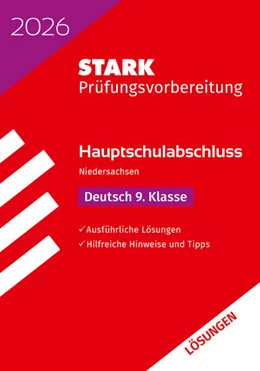 Abbildung von STARK Lösungen zu Deutsch 9. Klasse - Hauptschulabschluss 2026 Niedersachsen - Prüfungsvorbereitung | 21. Auflage | 2025 | beck-shop.de