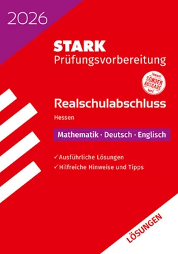 Abbildung von STARK Lösungen zu Mathematik, Deutsch, Englisch - Realschulabschluss 2026 Hessen - Prüfungsvorbereitung | 22. Auflage | 2025 | beck-shop.de
