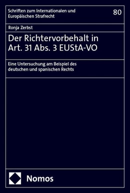 Abbildung von Zerbst | Der Richtervorbehalt in Art. 31 Abs. 3 EUStA-VO | 1. Auflage | 2025 | beck-shop.de