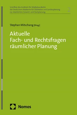 Abbildung von Mitschang | Aktuelle Fach- und Rechtsfragen räumlicher Planung | 1. Auflage | 2025 | beck-shop.de