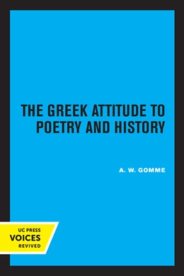 Abbildung von Gomme | The Greek Attitude to Poetry and History | 1. Auflage | 2024 | beck-shop.de