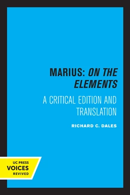Abbildung von Dales | Marius: On The Elements | 1. Auflage | 2023 | beck-shop.de