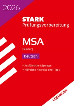 Abbildung von STARK Lösungen zu Deutsch - MSA 2026 Hamburg - Prüfungsvorbereitung | 21. Auflage | 2025 | beck-shop.de