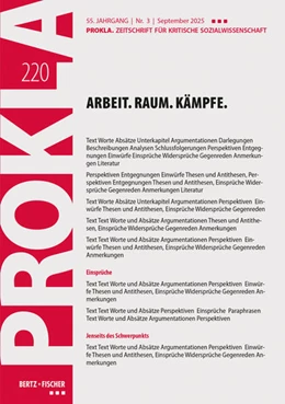 Abbildung von PROKLA 220 Vereinigung zur Kritik der politischen Ökonomie e. V. | Arbeit. Raum. Kämpfe. | 1. Auflage | 2025 | beck-shop.de
