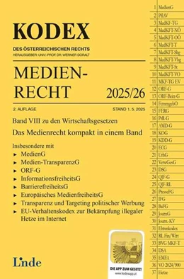 Abbildung von Ciresa / Doralt | KODEX Medienrecht 2025/26 | 2. Auflage | 2025 | beck-shop.de