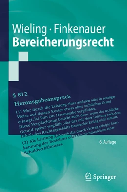 Abbildung von Wieling / Finkenauer | Bereicherungsrecht | 6. Auflage | 2025 | beck-shop.de