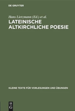 Abbildung von Lateinische altkirchliche Poesie | 3. Auflage | 2019 | beck-shop.de