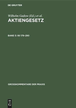 Abbildung von Assmann / Hopt | §§ 179-290 | 3. Auflage | 2018 | beck-shop.de