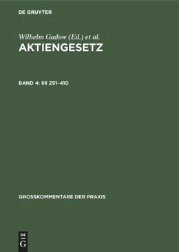 Abbildung von Assmann / Hopt | §§ 291-410 | 3. Auflage | 2018 | beck-shop.de
