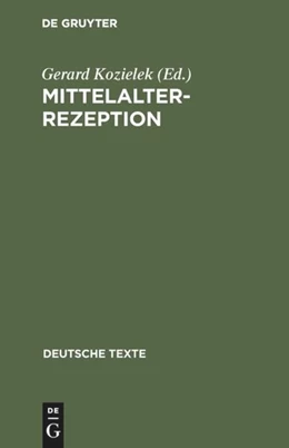 Abbildung von Kozielek | Mittelalterrezeption | 1. Auflage | 2017 | beck-shop.de