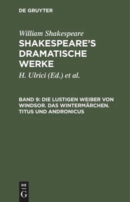 Abbildung von Schlegel / Tieck | Die lustigen Weiber von Windsor. Das Wintermärchen. Titus und Andronicus | 2. Auflage | 2018 | beck-shop.de
