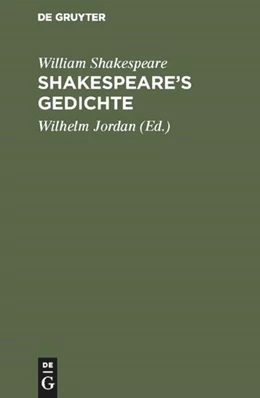 Abbildung von Shakespeare / Jordan | Shakespeare's Gedichte | 1. Auflage | 2018 | beck-shop.de