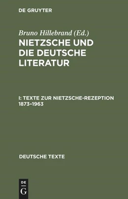 Abbildung von Hillebrand | Texte zur Nietzsche-Rezeption 1873-1963 | 1. Auflage | 2016 | beck-shop.de