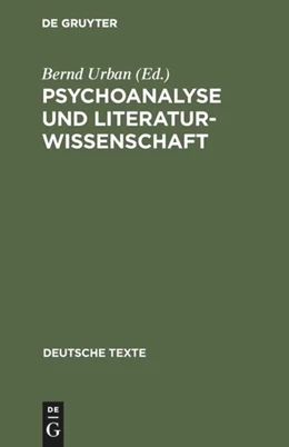 Abbildung von Urban | Psychoanalyse und Literaturwissenschaft | 1. Auflage | 2017 | beck-shop.de