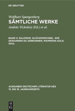 Abbildung von Bircher / Vizkelety | Salomon. Glückswechsel. Wie gewunnen so zerrunnen. Mammons Sold. Saul | 1. Auflage | 2019 | beck-shop.de