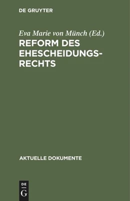 Abbildung von Münch | Reform des Ehescheidungsrechts | 1. Auflage | 2019 | beck-shop.de