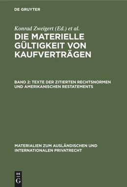 Abbildung von Zweigert / UNIDROIT(International Institute for the Unification of Private Law) | Texte der zitierten Rechtsnormen und amerikanischen Restatements | 1. Auflage | 2019 | beck-shop.de