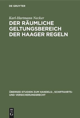 Abbildung von Necker | Der räumliche Geltungsbereich der Haager Regeln | 1. Auflage | 2019 | beck-shop.de