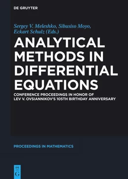 Abbildung von Meleshko / Moyo | Analytical Methods in Differential Equations | 1. Auflage | 2025 | beck-shop.de
