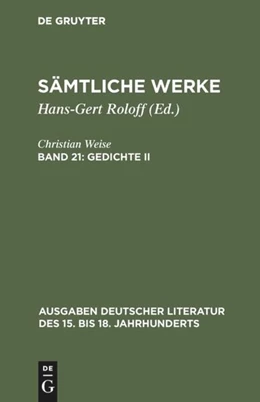 Abbildung von Weise / Lindberg | Gedichte II | 1. Auflage | 2017 | beck-shop.de