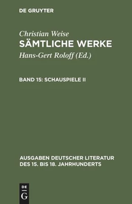 Abbildung von Roloff / Weise | Schauspiele II | 1. Auflage | 2017 | beck-shop.de