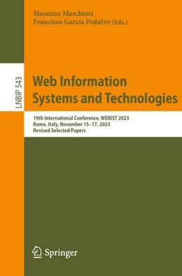 Abbildung von Marchiori / García Peñalvo | Web Information Systems and Technologies | 1. Auflage | 2025 | beck-shop.de
