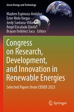 Abbildung von Espinoza-Andaluz / Melo Vargas | Congress on Research, Development, and Innovation in Renewable Energies | 1. Auflage | 2025 | beck-shop.de