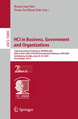 Abbildung von Siau / Nah | HCI in Business, Government and Organizations | 1. Auflage | 2025 | beck-shop.de