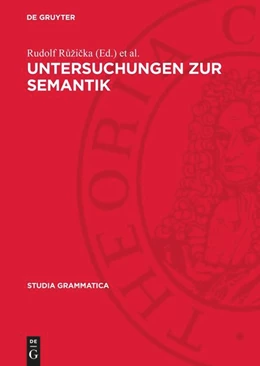 Abbildung von Ruzicka / Motsch | Untersuchungen zur Semantik | 1. Auflage | 1983 | beck-shop.de