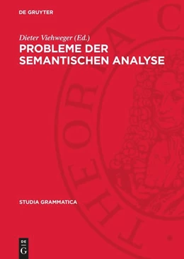 Abbildung von Viehweger | Probleme der semantischen Analyse | 1. Auflage | 1977 | beck-shop.de