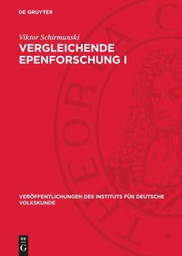 Abbildung von Schirmunski | Vergleichende Epenforschung I | 1. Auflage | 1961 | beck-shop.de