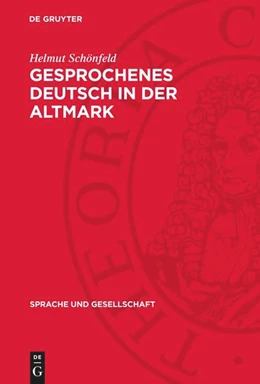 Abbildung von Schönfeld | Gesprochenes Deutsch in der Altmark | 1. Auflage | 1974 | beck-shop.de