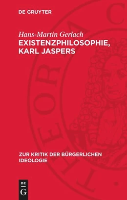 Abbildung von Gerlach | Existenzphilosophie, Karl Jaspers | 1. Auflage | 1987 | beck-shop.de