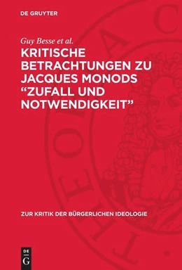 Abbildung von Besse et al. | Kritische Betrachtungen zu Jacques Monods 