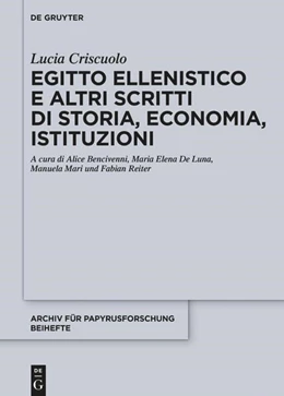 Abbildung von Bencivenni / de Luna | Egitto ellenistico e altri scritti di storia, economia, istituzioni | 1. Auflage | 2024 | beck-shop.de