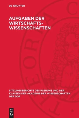 Abbildung von Aufgaben der Wirtschaftswissenschaften | 1. Auflage | 1974 | beck-shop.de