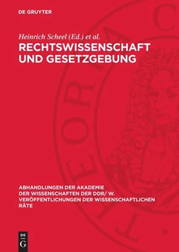 Abbildung von Scheel / Schüßler | Rechtswissenschaft und Gesetzgebung | 1. Auflage | 1983 | beck-shop.de