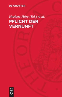 Abbildung von Hörz / Kröber | Pflicht der Vernunft | 1. Auflage | 1988 | beck-shop.de