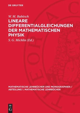 Abbildung von Babitsch / Wolfersdorf | Lineare Differentialgleichungen der mathematischen Physik | 1. Auflage | 1968 | beck-shop.de