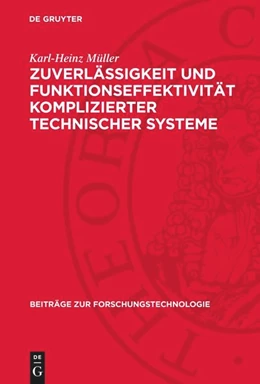 Abbildung von Müller | Zuverlässigkeit und Funktionseffektivität komplizierter technischer Systeme | 2. Auflage | 1989 | beck-shop.de