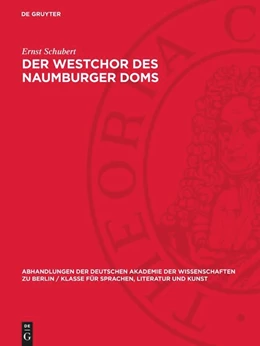 Abbildung von Schubert | Der Westchor des Naumburger Doms | 1. Auflage | 1964 | beck-shop.de